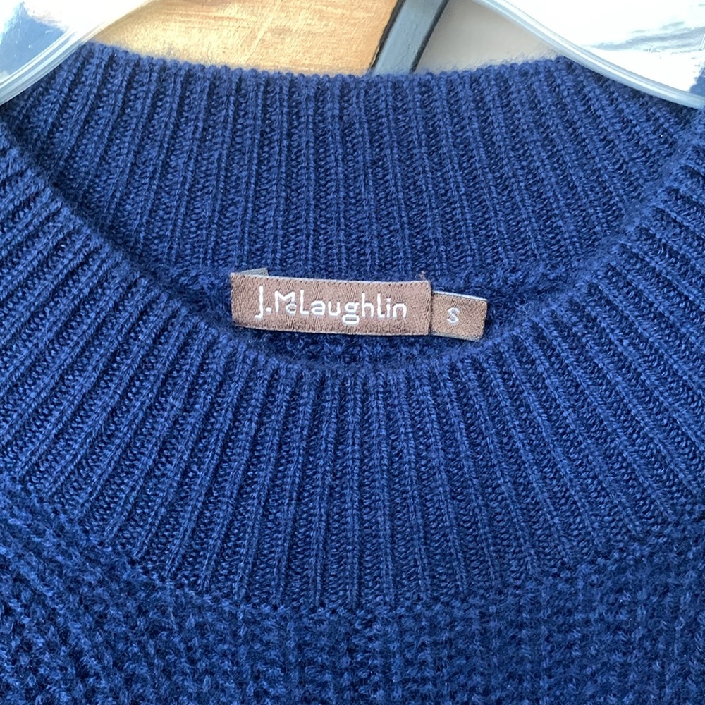 J. Mclaughlin Deep Blue Knit Pullover - image 2